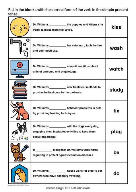 Simple present tense worksheet | Simple present tense, Reading workshop ...