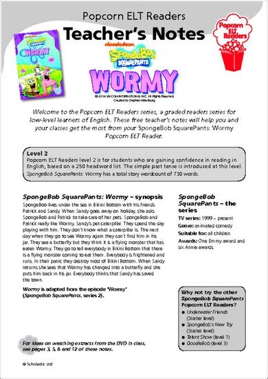 Spongebob Wormy Book