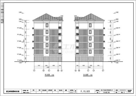 浙江省某地六层砖混结构住宅楼建筑设计施工图土木在线