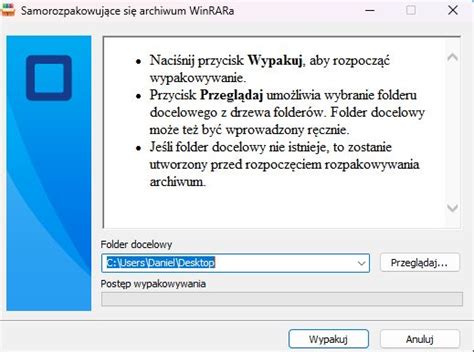 WinRAR Jak stworzyć archiwum SFX Rozpakuje się samo