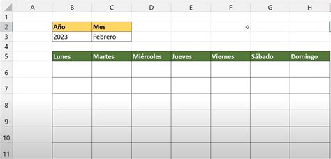 Calendario Perpetuo Y DinÁmico En Excel Sin Macros 2023