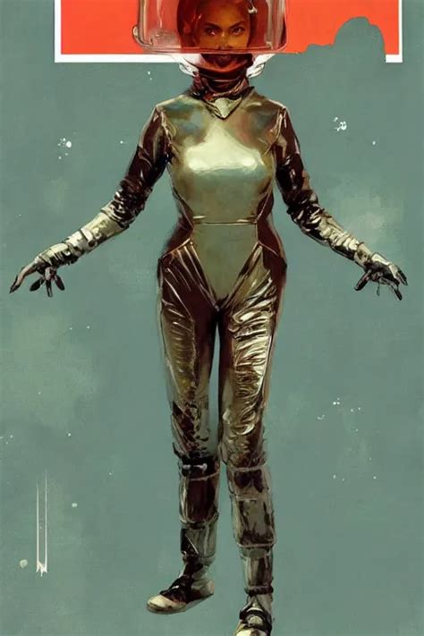 Pulp Scifi Fantasy Illustration Full Body Portrait Of Stable