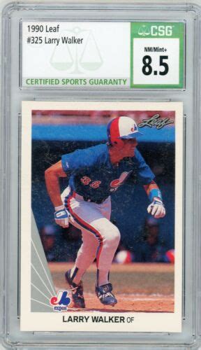 LARRY WALKER 1990 Leaf 325 Montreal Expos Rookie RC Rookie HOF CSG 8 5