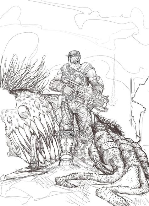 Gears Of War Sketches At Explore Collection Of Gears Of War Sketches