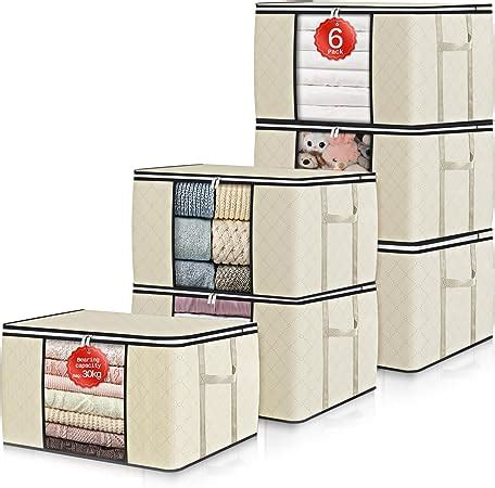 Gomaihe Large Capacity Clothes Storage Bags Pack Storage Boxes With