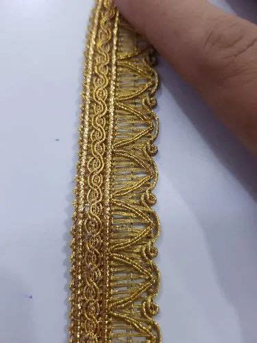 Zari Inch Golden Jhalar Lace For Garments At Rs Piece In Surat