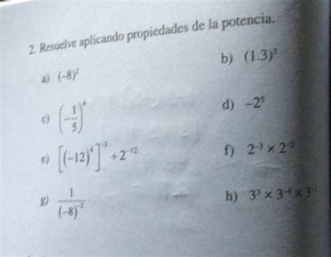 Solved Resuelve Aplicando Propiedades De La Potencia B Z