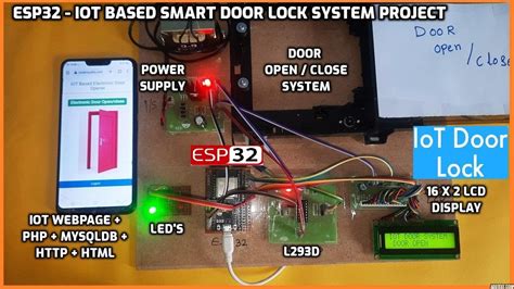 Iot Based Smart Wifi Controlled Door Lock System Using Esp Youtube