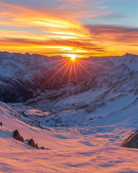 snow mountain sunset images    freepik