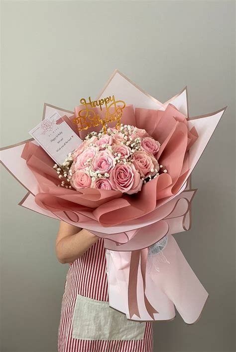 Pin Oleh Sese Wu Di Simple Bouquet Bloom Box Toko Bunga Bunga Kain