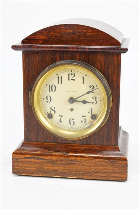 Sold Price Seth Thomas Faux Rosewood Mantle Clock Invalid Date Pdt