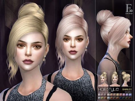 Woman Hair Bun Hairstyle Fashion The Sims 4 P1 SIMS4 Clove Share