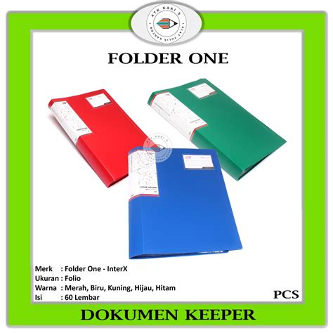 jual folder  dokumen keeper clear holder  lembar folio folder
