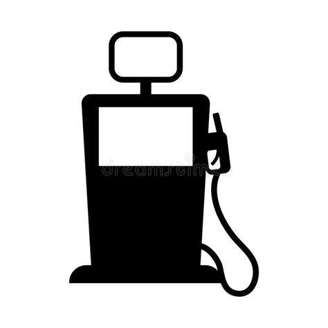 Black Gas Pump With A Gauge Image Stock Illustration Illustration Of