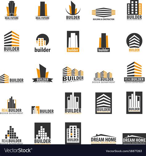 Building logo design department modern buildings Vector Image