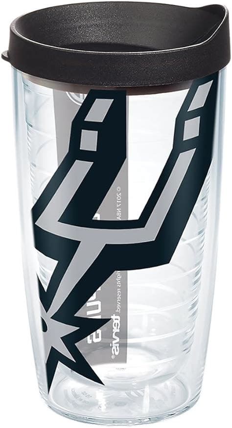 Clear Tervis Nba San Antonio Spurs Colossal Tumbler With Wrap And Black Lid 24oz Home And Kitchen