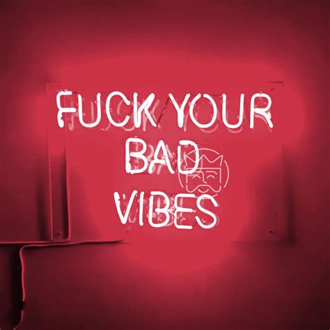 Fuck Your Bad Vibes Letter Sign Custom Handmade Real Glass Etsy