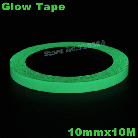 20Rolls 10mmx10M Green Glow In Dark Tape Photoluminescent Luminous Tape