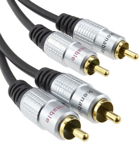 Pro L Audio M Tal X Rca Cinch Fiches Vers Double Fiches C Ble Cordon