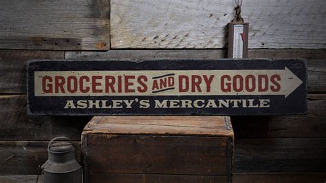 Groceries Dry Goods Sign Mercantile Decor Mercantile Sign Etsy