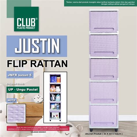 Jual Lemari Plastik Club Flip Justin Rotan Rak Serbaguna Lemari