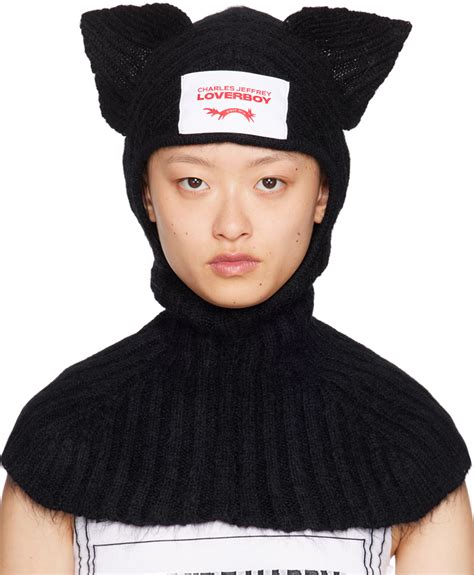 Charles Jeffrey LOVERBOY Black Chunky Ears Balaclava SSENSE Canada