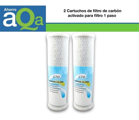 2 Filtros Cartucho De Agua Carbón Activado Y Cáscara De Coco Meses