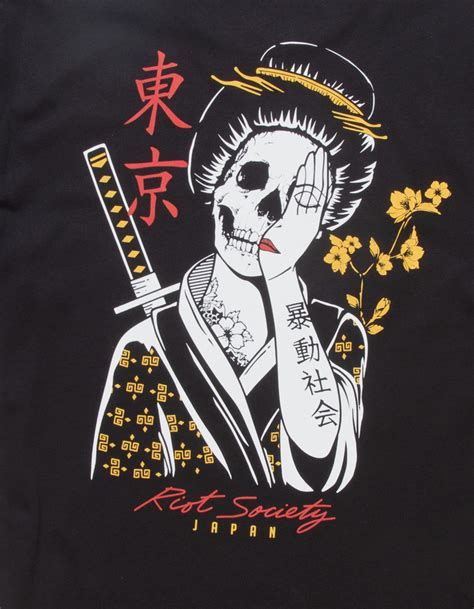 Riot Society Urban Geisha Tattoo Mens Tee Black Tillys