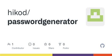 GitHub Hikod Passwordgenerator