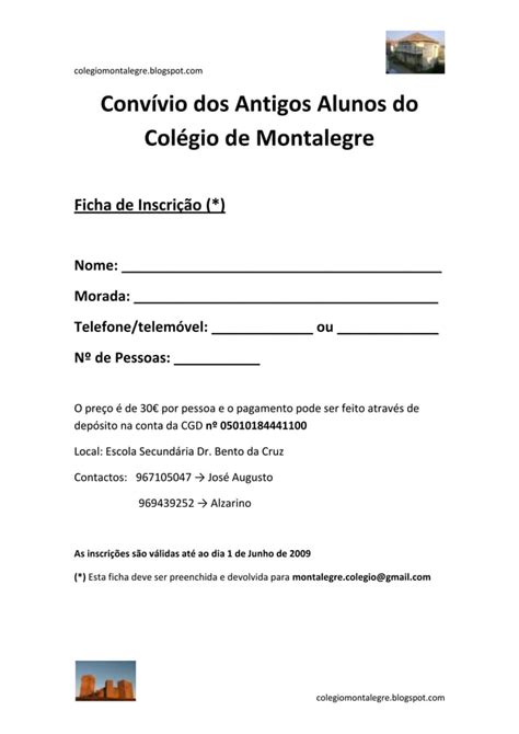 ConvíVio Dos Antigos Alunos Do ColéGio De Montalegre PDF