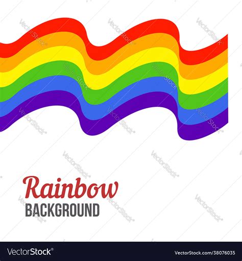 Rainbow flag background waving lgbt on white Vector Image