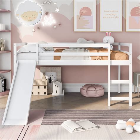 Buy Gaowei Twin Loft Bed With Slide And Ladder For Kids Loft Bed Twin