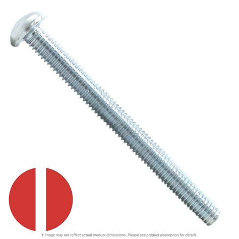 10 32 X 2 Zinc Plated Slotted Round Head Machine Screw Kl Jack