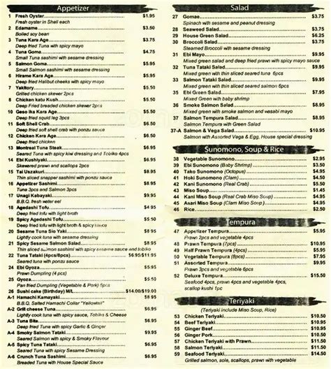 Maguro Sushi Menu, Menu for Maguro Sushi, Ladner, Metro Vancouver - Urbanspoon/Zomato