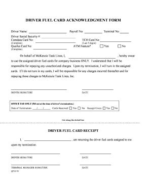 Company Gas Card Policy Template - Fill Online, Printable, Fillable, Blank | pdfFiller