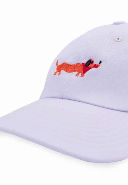 Cotton Baseball Cap Dachshund Lilac Colourful And Funny Matching