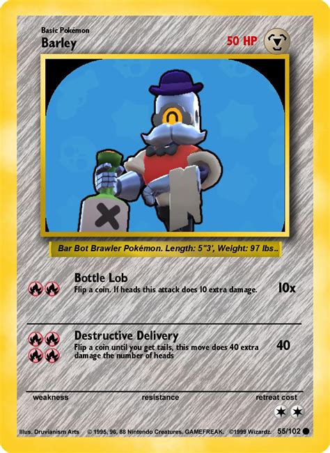 Misc Another Brawler Pokemon Card I Made Rbrawlstars