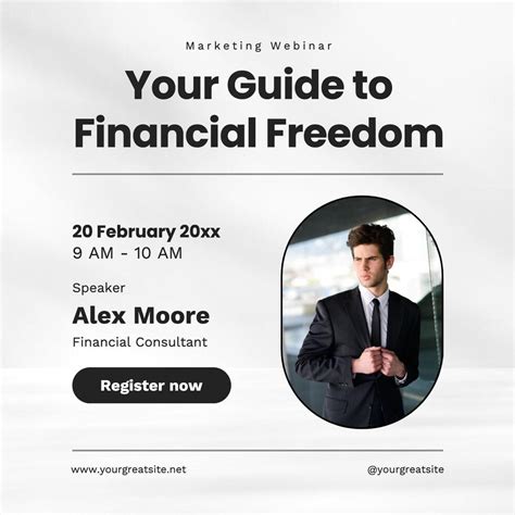 Black White Minimalist Finance Webinar Linkedin Post 39912684 Template