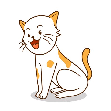 Happy Cute Cat Vector Illustration Paint Vector Design Png And