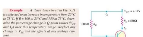 Answered Example A Base Bias Circuit In Fig 9 11 Is Subjected To An