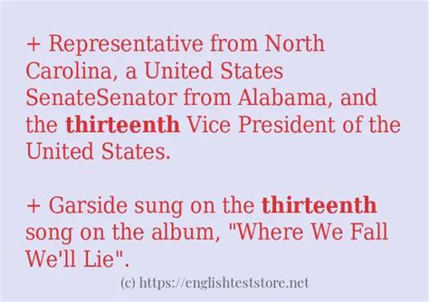 thirteenth  sentences englishteststore blog
