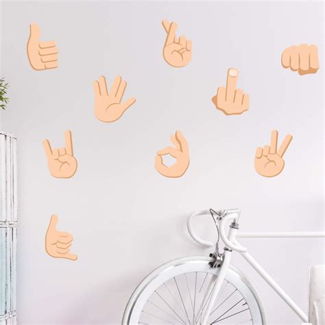 Wall Sticker Emoji Hand Sign | wall-art.com