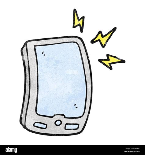 Freehand Textured Cartoon Mobile Phone Stock Vector Image Art Alamy