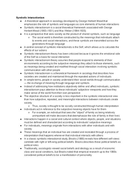 Sociology 101 symbolic interactions - Symbolic interactionism A ...