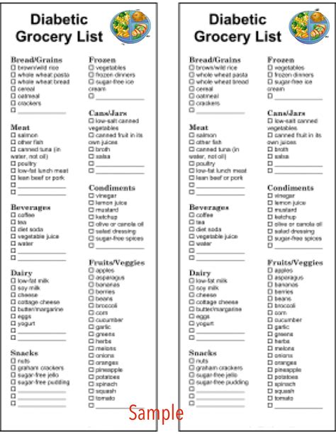 Diabetic Grocery List, Diabetic Tips, Diabetic Meal Plan, Diabetic Snacks, Grocery Lists ...