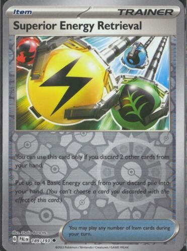 Pokemon TCG Superior Energy Retrieval 189 193 Reverse Holo Paldea