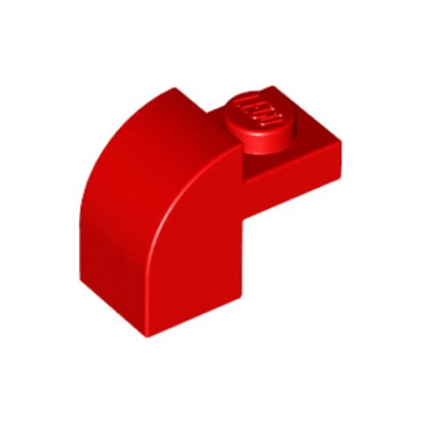 Lego Brick Curved X X Red