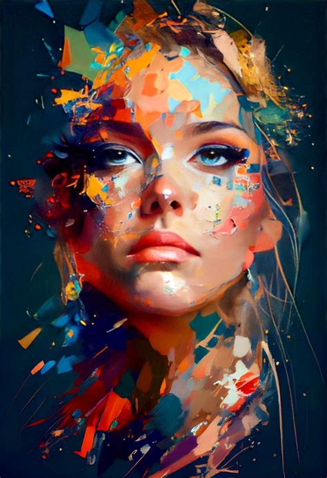 pin  duong dang  color  life portrait drawing abstract