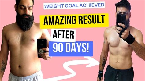 90 Days Body Transformation Journey 94kg To 74 Kg Fitness Motivation 20 Kgs Weight Loss