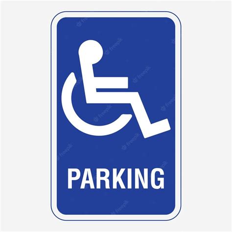 Premium Vector Disabled Parking Sign